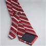 Striped Silk Tie, Red, small