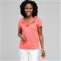 Flower Embellishment Tee, Coral Sun, small