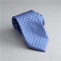 Checked Silk Tie, Cobalt, medium
