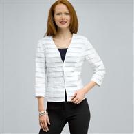 Pleated Jacket., White, medium