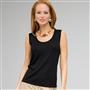 Scoop Neck Shell, Black, small