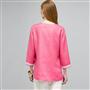 3/4 Sleeve Tunic, Hot Pink & White, small