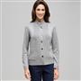 Long Sleeve Button Down Cardigan, Granite Heather, small
