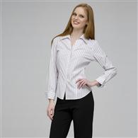 Platinum Red Stripes Easy Care Fitted Shirt, White, medium