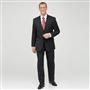 Charcoal Single Pleat Wool Suit, , small