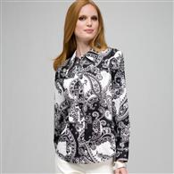 Paisley Shirt, Black & White, medium