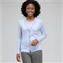 Rib Trim V-Neck Cardigan, Delft, small