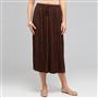 Long Crinkle Skirt, earth brown, small
