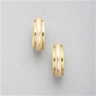Worn Gold Hoop Earring, Gold, medium