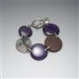 Silver and Purple Button Bracelet, , small