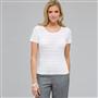 Scoop Neck Knit Top, White, small
