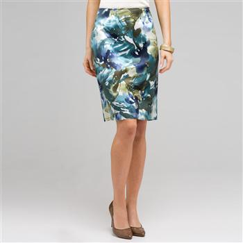 Floral Pencil Skirt, Surf Multi, large