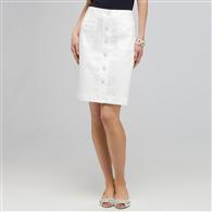 Straight Skirt., White, medium