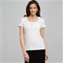 Flower Embellishment Tee, White, small