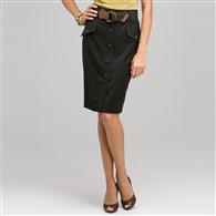 Belted Pencil Skirt, Laurel, medium
