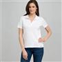 Short Sleeve Solid Cotton Polo Tee, White, small