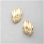Worn Gold Curved Earring, , small