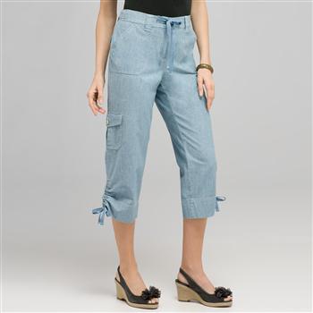 Capri Utility Pant., Chambray Blue, large