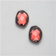 Light Hematite Button Clip-on Earrings, Hematite, medium