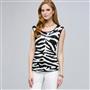 Sequined Animal Print Shell., Black & White, small