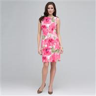 Floral Sheath Dress., Pink Gem Combo, medium