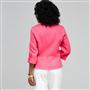 Button Front Shirt, Hot Pink, small