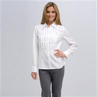 Long Sleeve Shirt With Twist Detail, White, medium