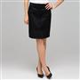 Button Front Skirt, Black, small