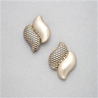 Gold Button Earring, Gold, medium