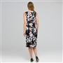 Floral Scoop Neck Tank Dress, Black & White, small