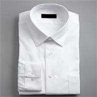No-Iron Textured Dress Shirt, White, medium