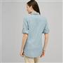 Roll Sleeve Blouse., Chambray Blue, small