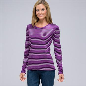 Long Sleeve Crew Neck Top, , large