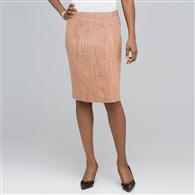 Tweed Pencil Skirt., New Coral Multi, medium