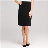 Washable Wool Classic Straight Skirt , Black, medium