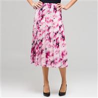 Long Floral Pintucked Skirt, Tulip Multi, medium