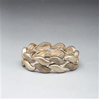 Worn Gold Stretch Bracelet, Gold, medium