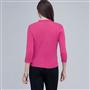 Woven Trimmed Cardigan., Dark Pink Gem, small