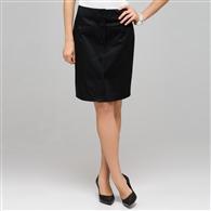 Button Front Skirt, Black, medium