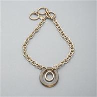 Double Hoop Long Necklace, Gold, medium