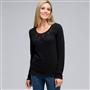 Long Sleeve Appliqued Crew Neck, , small