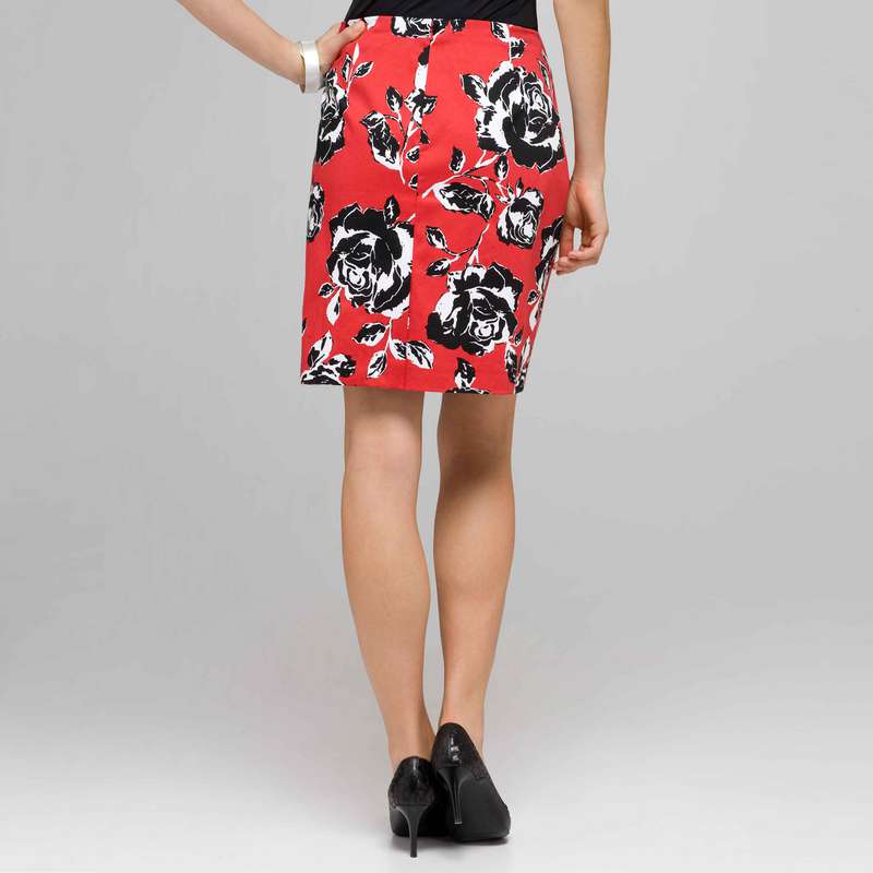 Rose Floral Skirt, Cardinal Red Multi, large image number 1