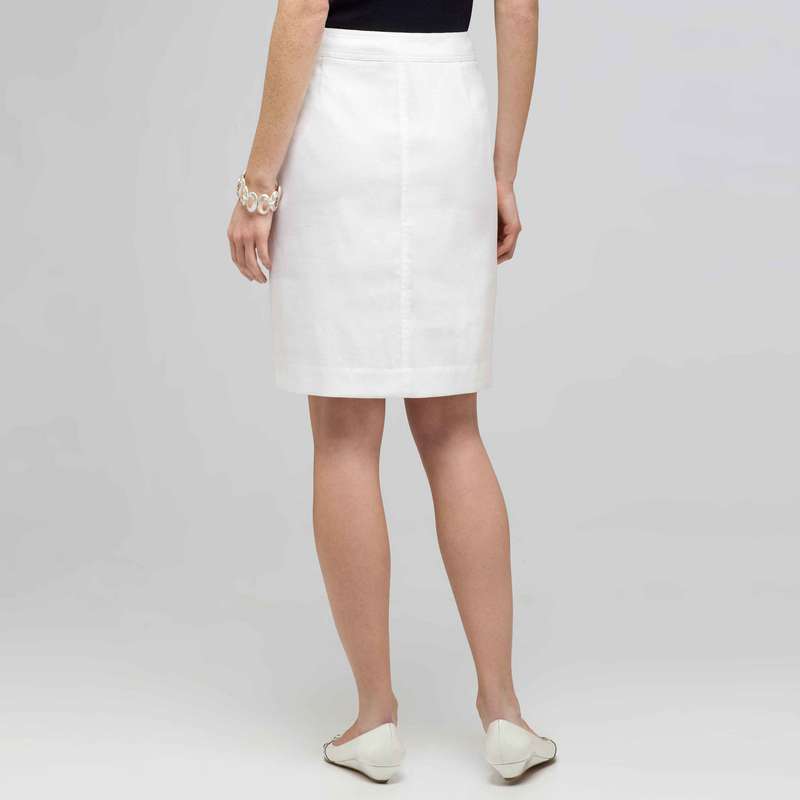 Straight Skirt., White, large image number 1