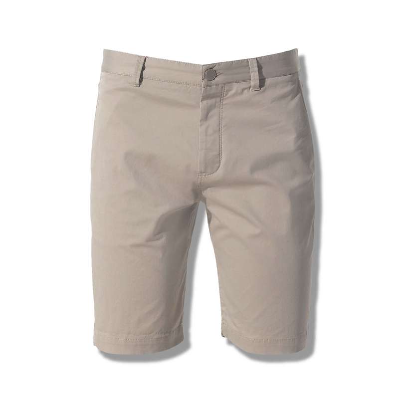 Cotton Straight Shorts, Beige, large image number 0
