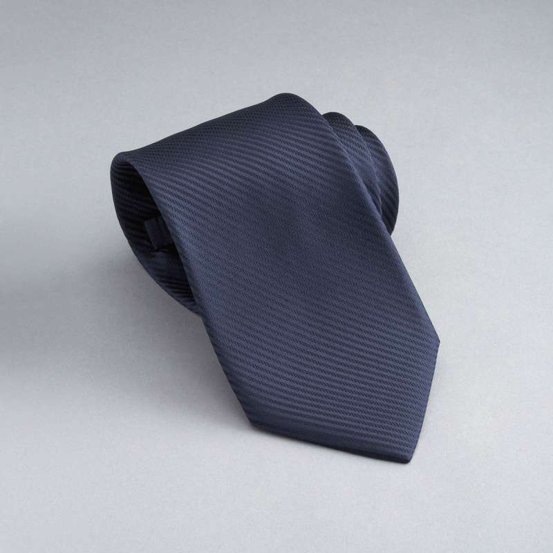 Solid Silk Tie, Navy, large image number 0