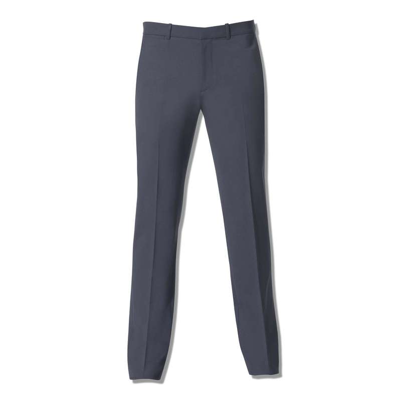 Microcheck Straight Leg Trousers, Navy, large image number 0