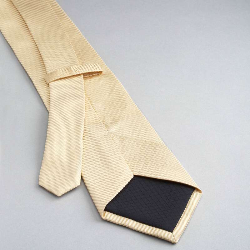 Solid Silk Tie, Yellow, large image number 1
