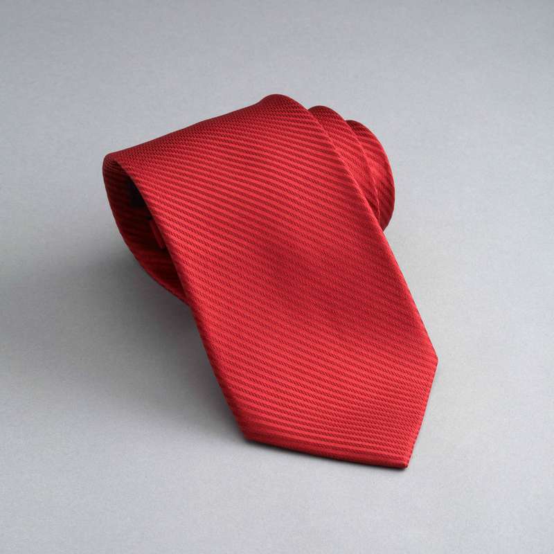 Solid Silk Tie, Red, large image number 0