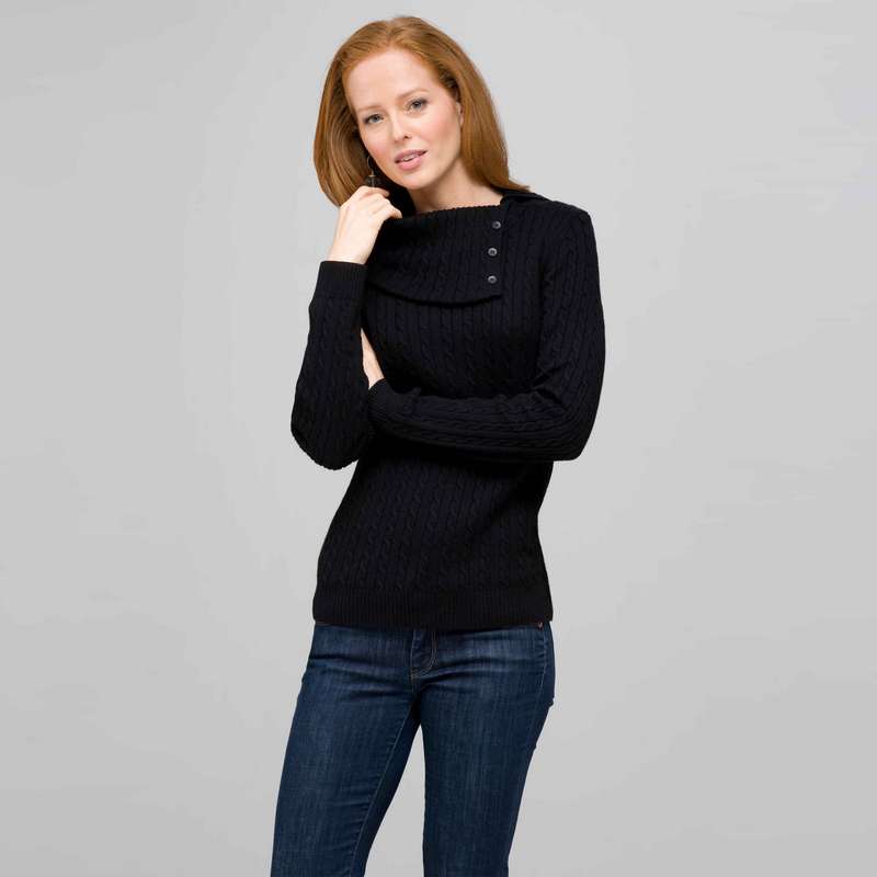 Long Sleeve Button Out Turtle Neck, , large image number 0