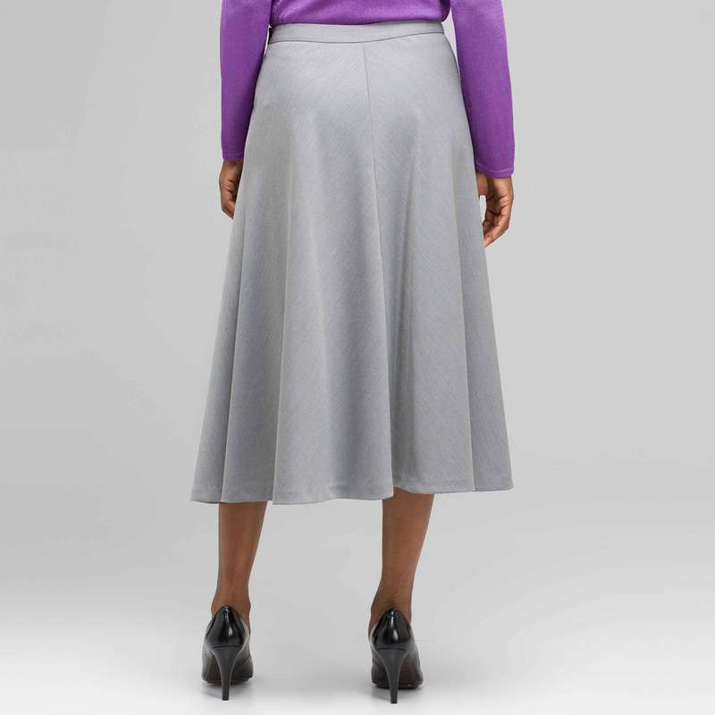 Long Center Seam Skirt, Zinc Heather, large image number 1